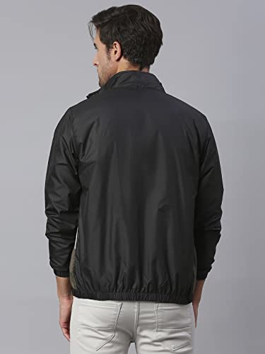 Image of Dennis Lingo Polyester Regular Fit Full Sleeves Men's Color Block Shell Jacket with 2 Pockets - Lightweight Casual Winterwear for Men