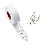 KOQICALL Take a Number Tickets 3-Digit Number Pull Tab Tickets Turn O Matic Tickets for K-T Ticket Dispenser 3000 Tickets Per Roll Queue Number from 000-999 White