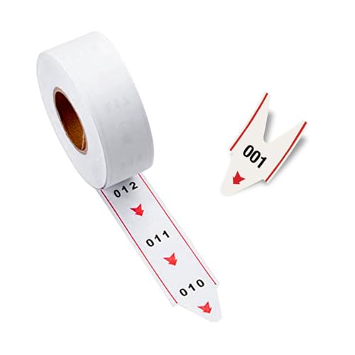 KOQICALL Take a Number Tickets 3-Digit Number Pull Tab Tickets Turn O Matic Tickets for K-T Ticket Dispenser 3000 Tickets Per Roll Queue Number from 000-999 White