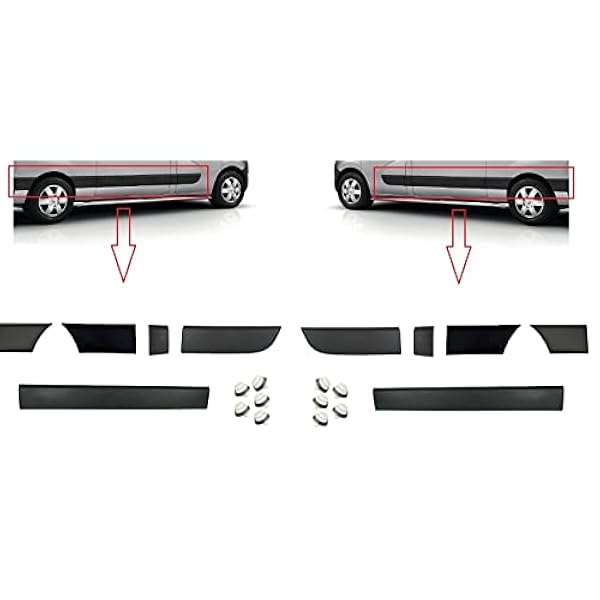 Puertas Laterales Moldura Panel Panel Conjunto Lado Derecho e Izquierdo (Chasis Corto - L2) para Master III, Movano, NV400 2010-2021