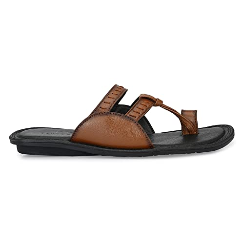 TrueYarn Genuine Leather Kolhapuri Chappals for Men | Men's Kolhapuri Slippers | Leather Slippers for Men | Stylish & Comfortable