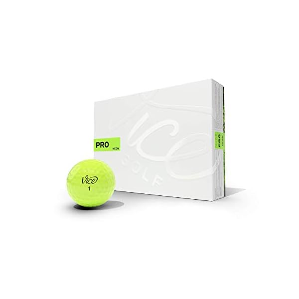 Vice Golf Pro Neon Lime 2020 | 12 Golf Bälle | Eigenschaften: 3-Piece Cast Urethan, maximale Kontrolle, hoher Spin im Kurzspiel | Mehr Farben: Neon Lime/Red | Profil: Für fortgeschrittene Golfer