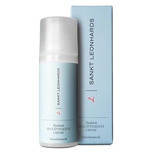 Hyaluron Feuchtigkeitscreme für das Gesicht – 50ml – für ein aufgepolstertes Hautbild & strahlenden Teint – mit Bio-Molke, Vitamin C & Nachtkerzenöl – hergestellt im Chiemgau