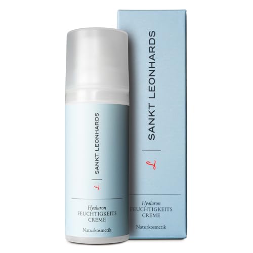 Hyaluron Feuchtigkeitscreme für das Gesicht - 50ml - für ein aufgepolstertes Hautbild & strahlenden Teint - mit Bio-Molke, Vitamin C & Nachtkerzenöl - hergestellt im Chiemgau