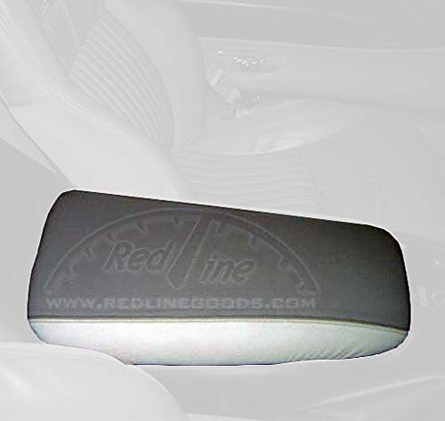 RedlineGoods armrest Cover Compatible with Chevrolet Corvette C5 1997-04. Tailor Made - not Universal. Genuine top-Grade Italian Black Suede (Alcantara) with Silver Thread