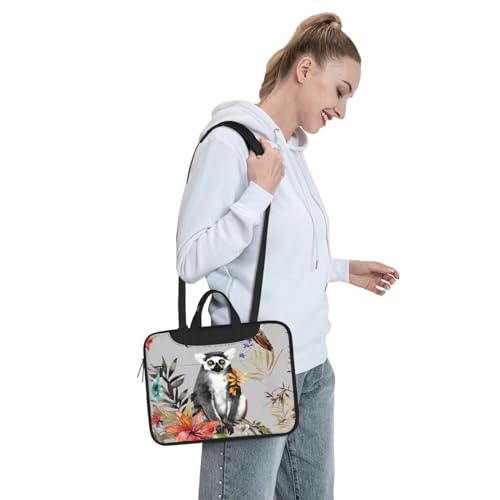 Bolso de hombro para laptop con diseño animal y flores miniatura 7