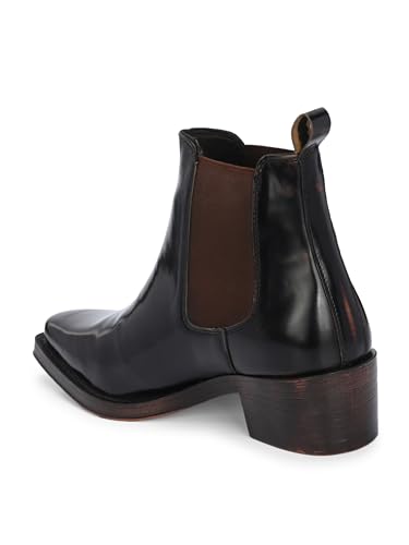 Image of Delize Men's Vegan Leather, Cuban Heeled, Cowboy Ankle Boots 65430