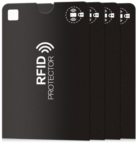 RFID Blocking Sleeves 12-Pack Credit Card Protector, Signal Vault Blocking Slim Card pouch, Anti-Skimmer Protective Card Holder Safe Shield Protection Wallet Purse