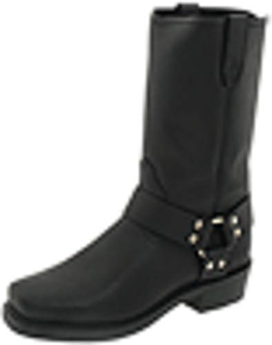 Dingo mens Dean Harness Square Toe Pull on western boots, Black, 10.5 US