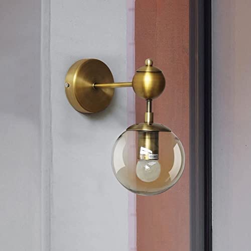Semejanza metálica refinada en apliques de pared de vidrio soplado WQHPLMD 4
