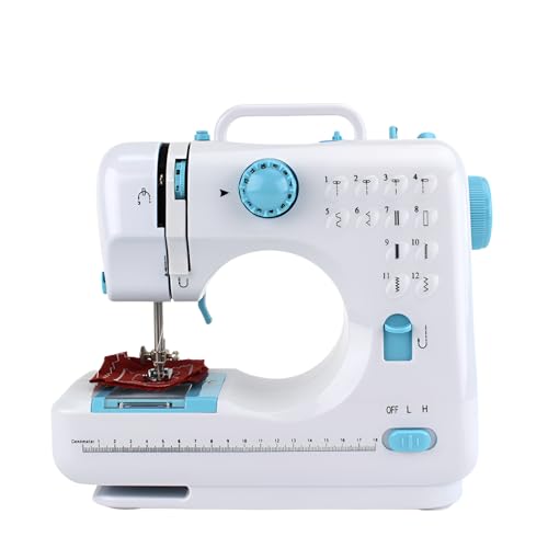 ミシン 初心者向け 電子ミシン12種類の縫い目 小型コンパクトミシン