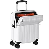 [トラベリスト]キャリーケース ジッパー トップオープン ブレーキ付き レスト 23L ホワイト