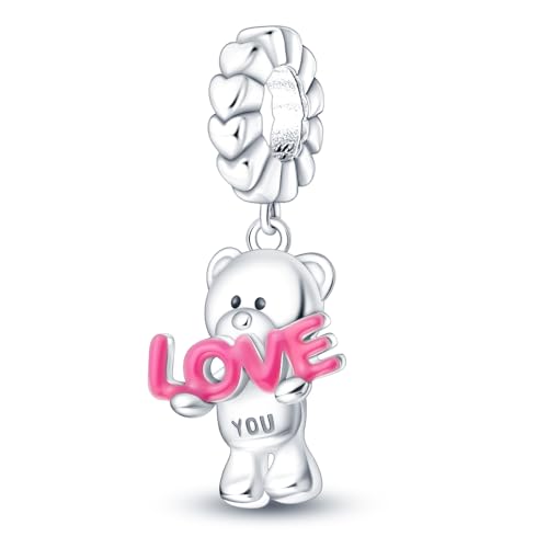 Charm de plata 925 de luna y astronauta para pulseras Pandora