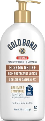 Image of Gold Bond Medicated Eczema Relief Skin Protectant Lotion, 14 oz | Relieves 5 symptoms related to eczema, Accepted by National Eczema Association, steroid-free