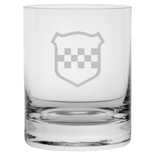 99th Infantry Division Personalized Etched 11oz Crystal Rocks Whisky Glass