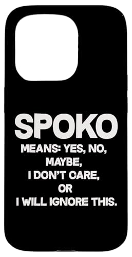 Spoko Means Yes No Maybe Funny Polish�t���[�Y �X�}�z�P�[�X iPhone 15 Pro �p