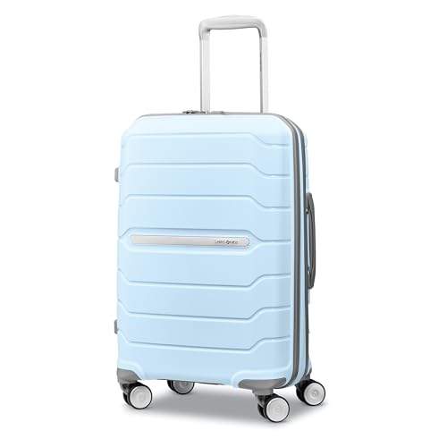 Image of Samsonite Freeform Hardside Carry-On Luggage with Spinner Wheels - Hardshell Suitcase - TSA, Airline-Approved - Expandable Hard Shell, Smooth Rolling Wheels for Lightweight Travel - Sky Blue