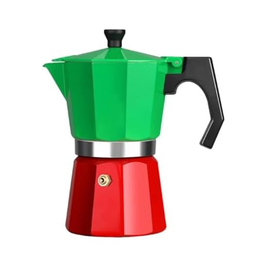 Cafeteira Italiana Moka Colorida de 6 Xícaras