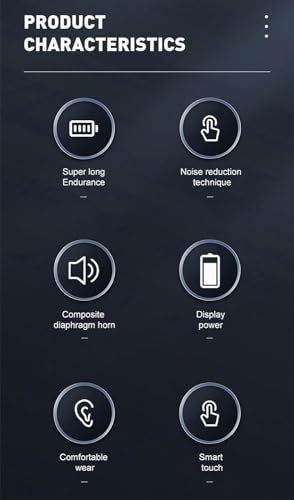 Image of Crystal Wireless Earbuds, Transparent Charging Case and LED Digital Display, Bluetooth Earphones with ENC Noise Cancelling, Touch Control, Google Assistant and Siri Suppor