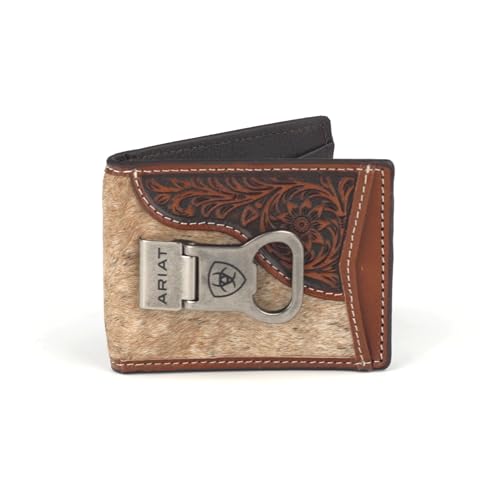 Décapsuleur en cuir ARIAT pour homme avec motif floral sculpté - 4