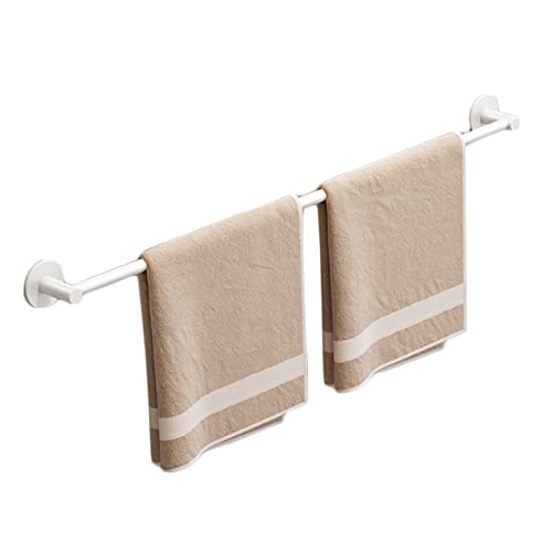 Porte-serviettes auto-adhésif blanc en aluminium de 50 cm pour salle de bain