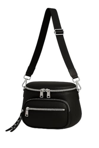 Bolsa Pochete Feminina Estilosa,Luxuosa,Couro Sintético,Moderna,Blogueira,Passeio,Viagem Cores Váriaveis (Preta)