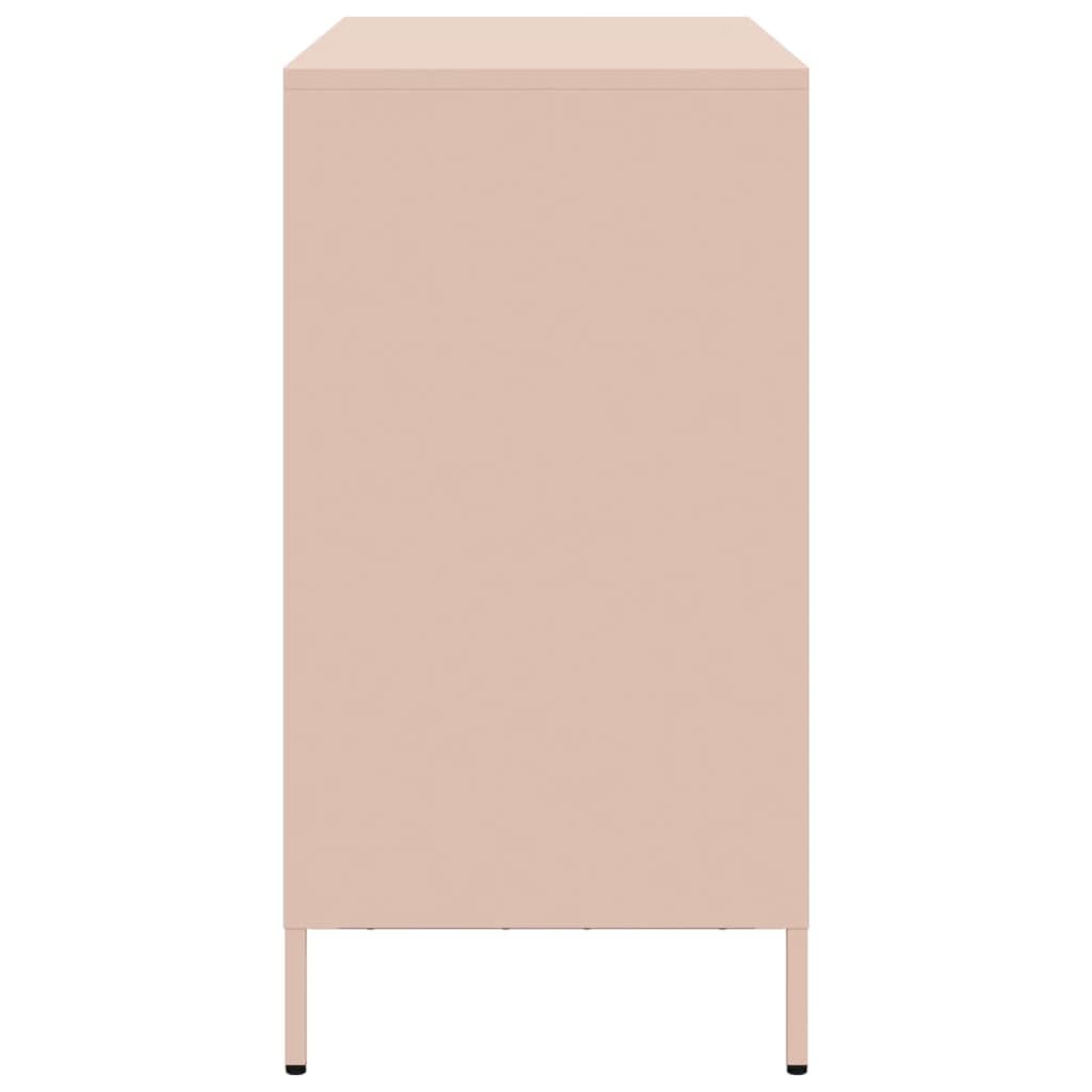 Home & Garden Buffet en acier laminé à froid Rose 101,5 x 39 x 73,5 cm