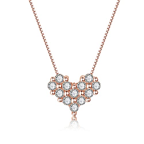Collier en argent 925 pour femmes avec pendentif en pierres précieuses de zircon