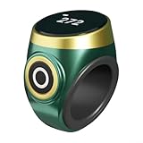 Contador de anillos digital recargable inteligente con pantalla luminosa y botón táctil, ofrece un conteo fácil y un largo tiempo de espera (contador de esmeralda)