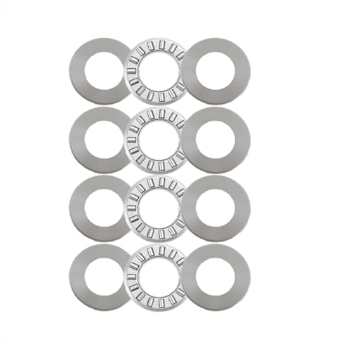 4 Sets NTA613+2TRA, Thrust Needle Roller Bearings with Two Washers, ID 3/8", OD 13/16"