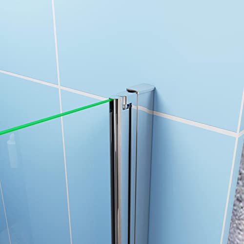 Mamparas Angular Plegable + Panel Fijo 6mm Antical 100x70x195cm