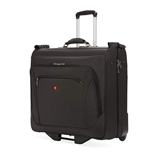 SwissGear 7895 Premium Rolling Garment Bag, Bonus Hanging Feature, Men's and Women's, Carry-on Luggage - Grey Heather