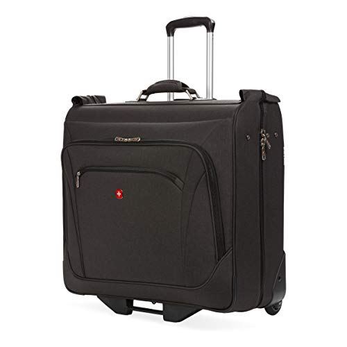 SwissGear 7895 Premium Rolling Garment Bag, Bonus Hanging Feature, Men's and Women's, Carry-on Luggage - Grey Heather by SwissGear - Used condition - US$191.39