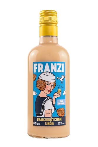 Franzi/Franzbrötchen Likör / 500 ml / 15% Vol. / Samtig weicher Sahnelikör/Geschmack von Zimt...