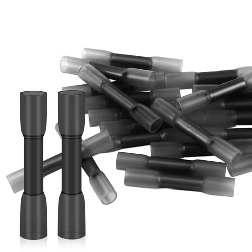 20 x Stoßverbinder 14-12AWG Quetschverbinder mit Schrumpfschlauch, Kabelverbinder Wasserdicht Stossverbinder für KFZ, Boot, Marine