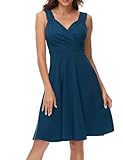 Das Kleid ist etwas elastisch ärmellos a Linie Kleid 1950er Kleid Damen cocktailkleid Vintage Kleid elegant Kleider CL698-42 L