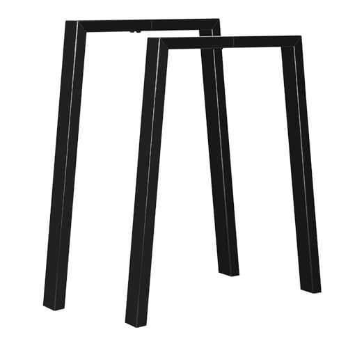 Fruyyzl Patas para Mesas 71cm Hx76cm W, Conjunto de 2 Patas Mueble Negra, Patas para Muebles Patas Acero U, Patas Mesas Metalicas, Patas Mesa para Escritorio de Bricolaje Muebles Cocina