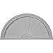 Ekena Millwork PED31X16X01SB Half Round Sunburst Pediment, 31 3/4"W x 16"H x 1 3/4"P