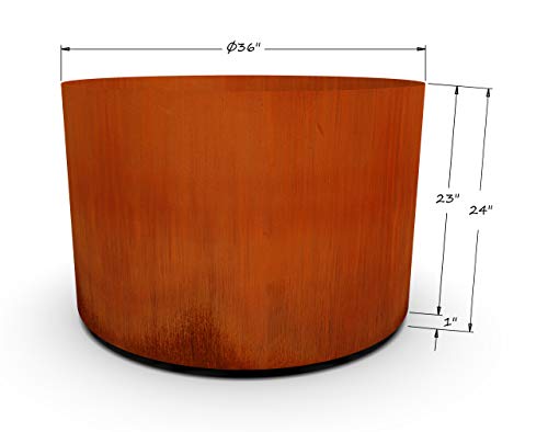 Corten Steel Round Planter Boxes - Modern Steel Planters For Commercial And Residential Outdoor Use By Plantercraft. #TOP4