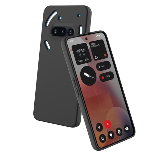 Image of amazon basics Mobile Cover for Nothing Phone (3a) 5G | Full Camera Protection | Premium Liquid Silicon Case | Flexible Bumper Case for Nothing Phone (3a) 5G (Black)