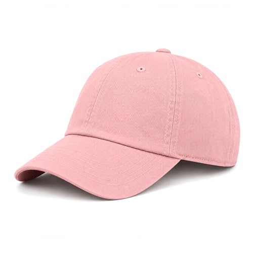 Image of Cotton Baseball Cap Dad Hat - Washed Low Profile Adjustable Hat for Men Women Casual Outdoor Running Golf