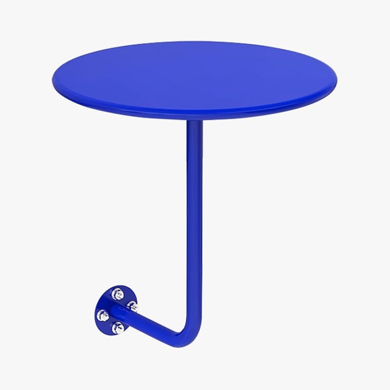 Table Ronde Murale en Fer Forge Vintage Finition Artisanale Noire