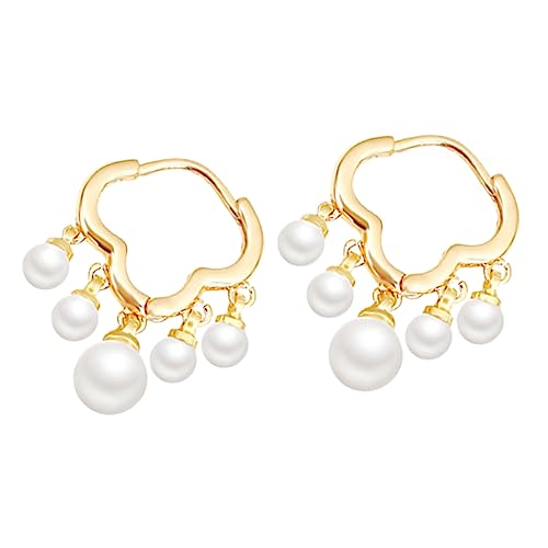 DEARMAMY 1 Par Aretes De Perlas De Nube Pendientes Colgantes De Perlas Para Mujer Pendientes Largos Joyería De Oreja De Perla Pendientes De Mujer Pendientes Para Mujer Perlas De Imitación