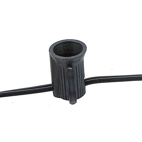 G40 Patio String Lights With 125 Frosted Globe Bulbs - Hanging Garden String Lights - Vintage Backyard Patio Lights - Outdoor String Lights - Market Cafe String Lights - Black Wire - 100 Foot #TOP3