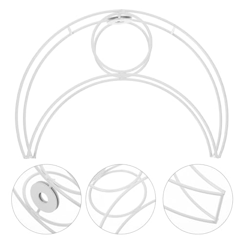 Image of Iron Art Lampshade Frame, Wire Diy Lamp Frame Metal Lampshade Holder Desk Lamp Shade Accessories for Ceiling Light Table (8.8 * 7 inch)