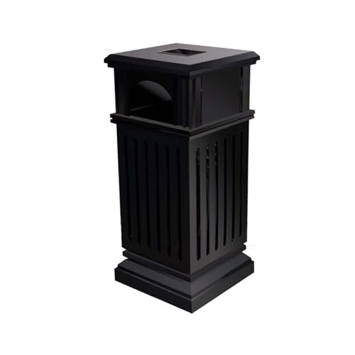 Poubelles carrées en fer extérieur 35" hôtel