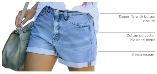 Image of CHICZONE Womens Mid-High Waisted Stretchy Denim Jean Shorts