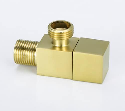 Miniatura 8 de HONGBEC Válvula de parada angular moderna de latón macizo con cierre de cuarto de vuelta, ducha de baño de agua, válvula de cierre para rociador de