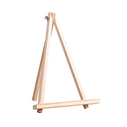 Lurrose 1個 木製フォトフレームブラケットアクセサリー イーゼル 小道具のアクセサリー 写真用のフォトスタンド ミニ折りたたみテーブル 絵画ホルダースタンド 木製三脚ホルダースタンド 竹