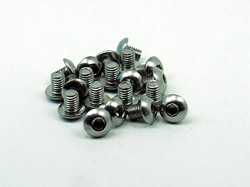 20 pezzi. x Viti M5 x 6 mm esagonali interne compatibili con INBUS A3390 inox
